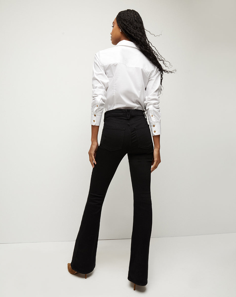 Beverly Skinny Flare Jeans for Women - High Waisted Stretch Denim Pants - Trendy Bootcut Jeans for Casual & Office Wear