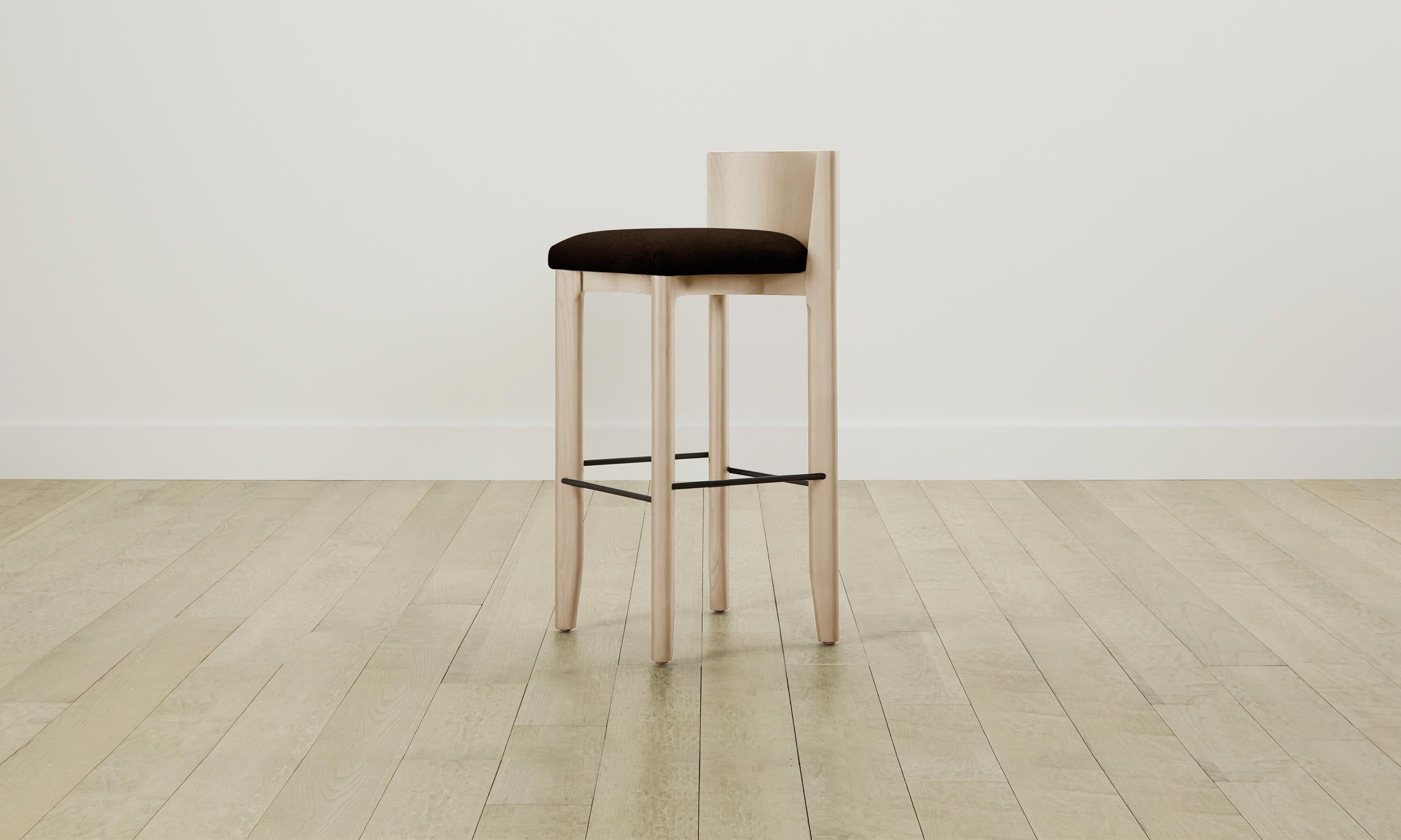Premium Mohair Chocolate Bar & Counter Stool - The Delancey Collection | Modern Kitchen Island & Home Bar Seating for Dining & Entertaining
