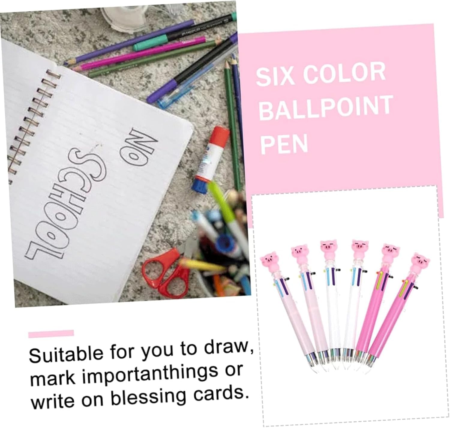 12-Color Gel Pens Set - Smooth Writing Retractable Ballpoint Pens with Quick-Drying Ink for School, Office & Art Projects - Perfect for Note Taking, Journaling & Creative Drawing