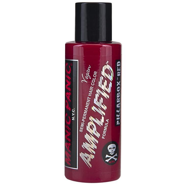 Manic Panic Amplified Semi-Permanent Vegan Hair Dye - Pillarbox Red (4oz/118ml) | Bold Vibrant Color for DIY Hair Coloring at Home, Parties & Cosplay
