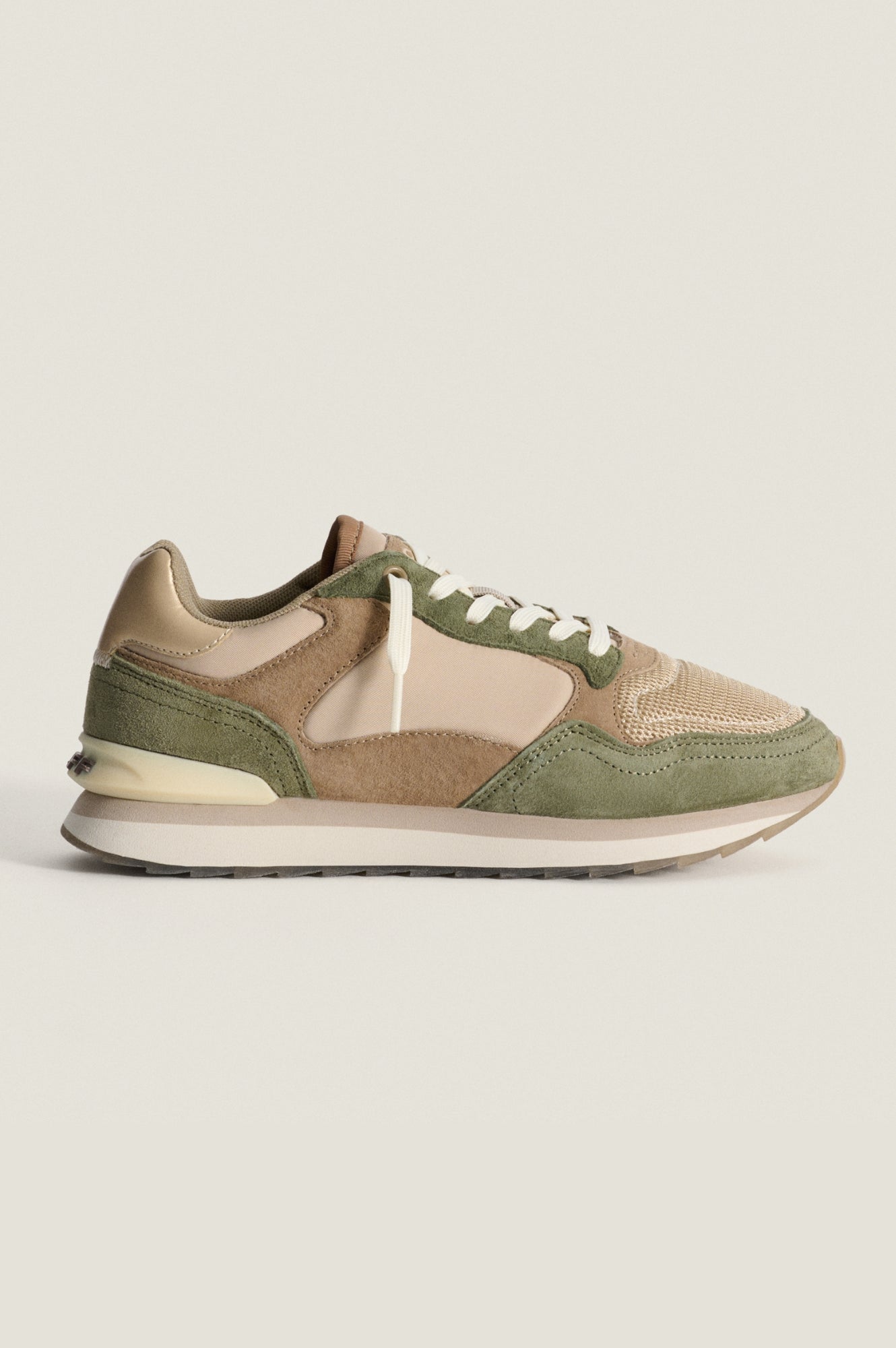 HOFF Biloxi Trainers - Lightweight Comfortable Walking Shoes for Men & Women | Khaki/Cream | Perfect for Gym, Running, Travel & Everyday Wear