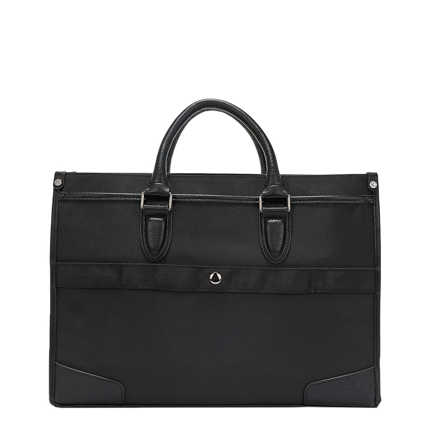 Men's Multi-Pocket Leather Briefcase for Business & Travel - Stylish Laptop Bag with Secure Compartments for Work, Office & Commuting
