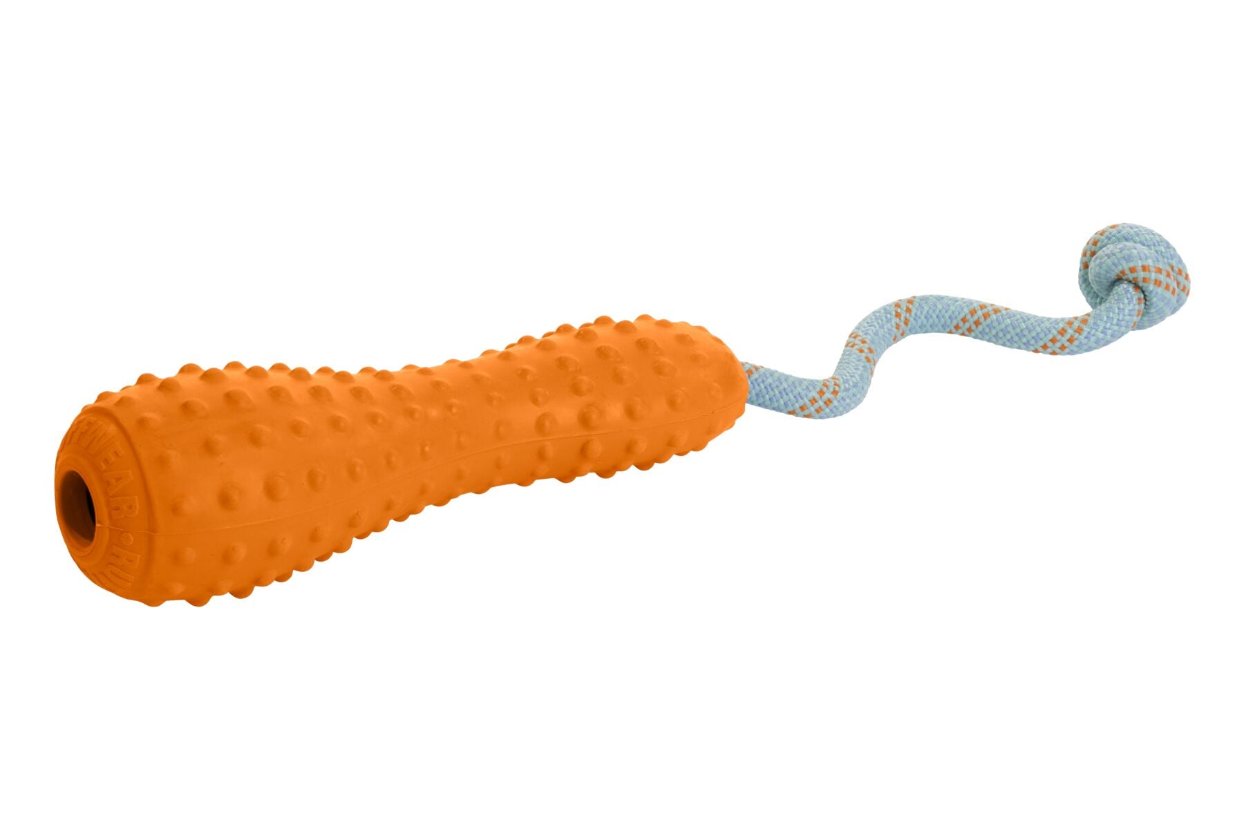 Ruffwear Gourdo® Orange Campfire Rubber Dog Toy with Rope - Durable Chew Toy for Outdoor Play, Fetch, and Training