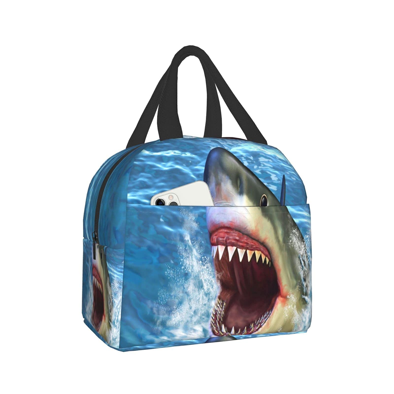 Insulated Shark Lunch Bag for Women & Men - Thermal Cooler Tote for Work, Picnic, Beach, Boating & Fishing | Leakproof & Durable Lunch Box