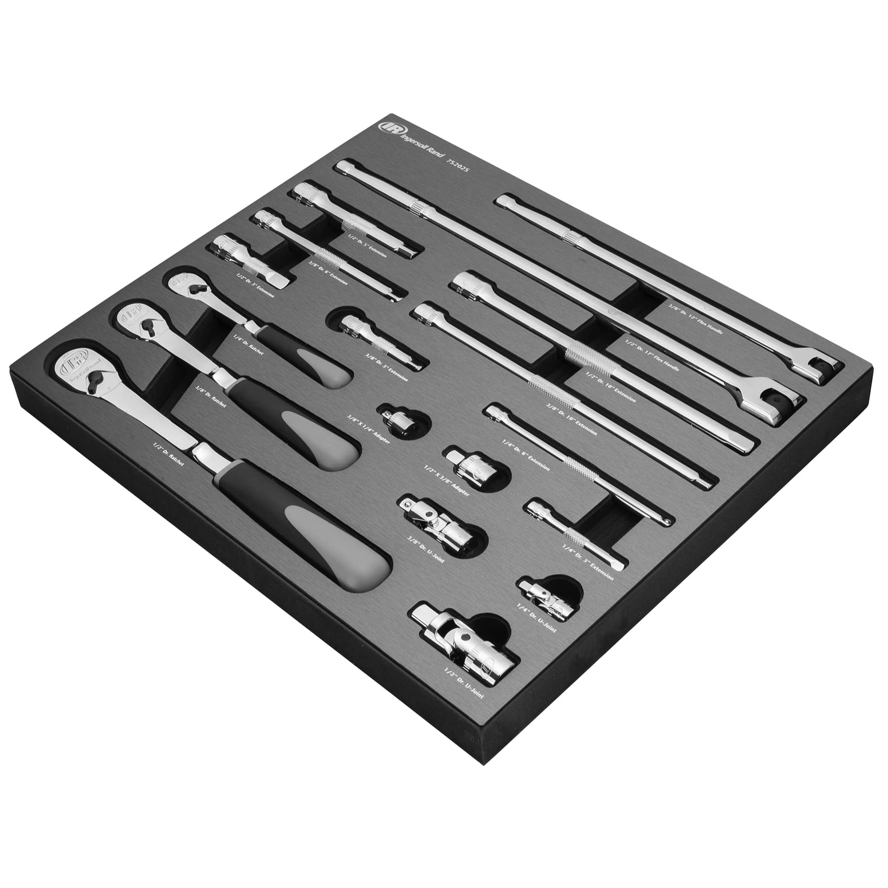 Ingersoll Rand 19-Piece Master Ratchet and Socket Set - 752025 | Professional Automotive Tool Kit for Car Repair & DIY Projects