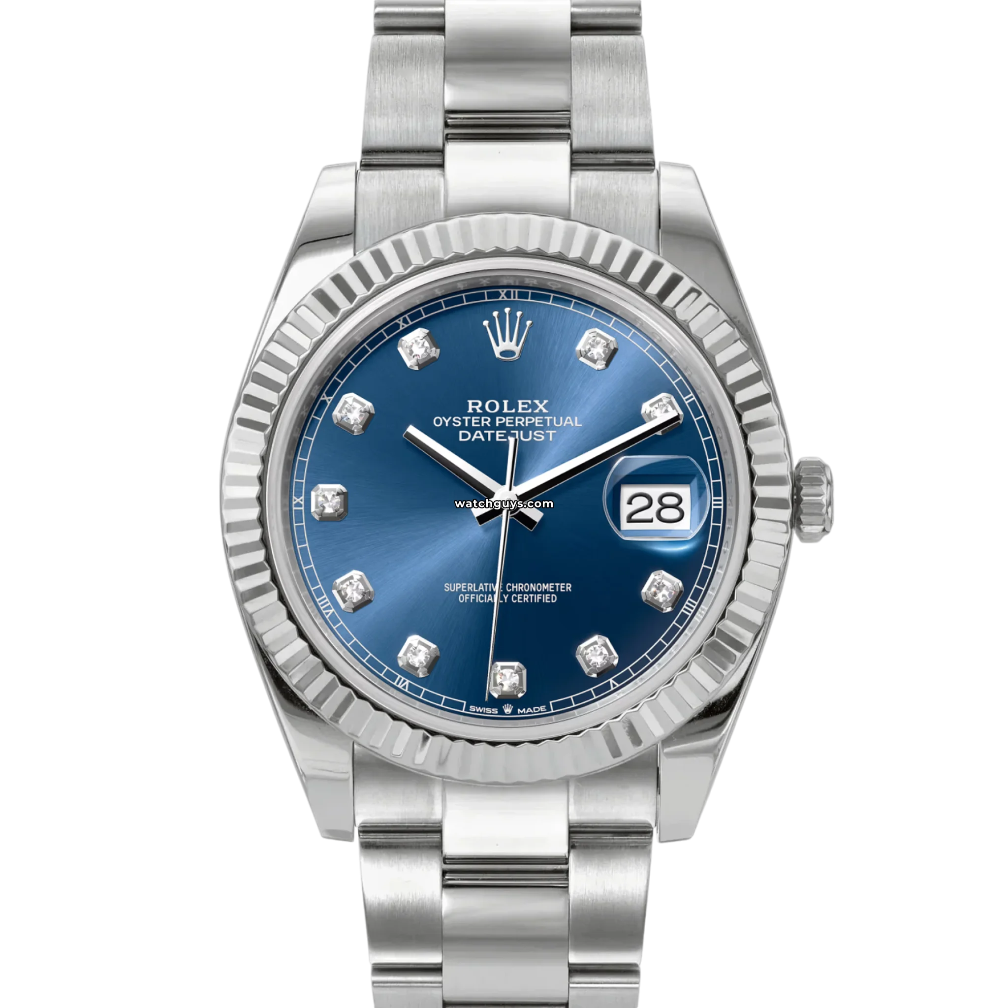 Rolex Datejust 126334 Men's Watch - 41mm Stainless Steel, Blue Diamond Dial, Automatic Movement - Perfect for Business, Formal Events & Luxury Gifts