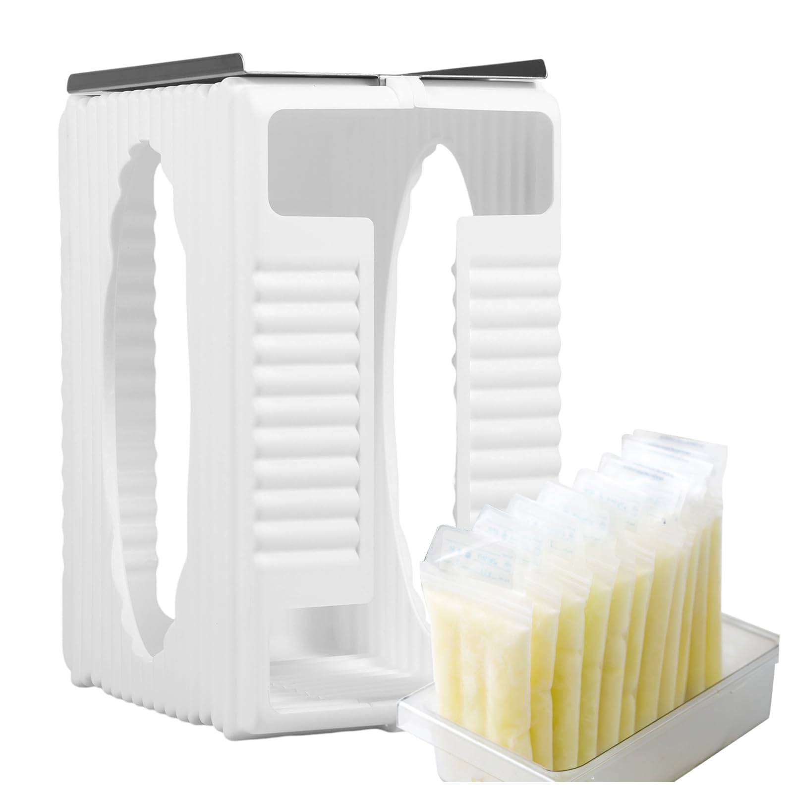 XYDHQS Breastmilk Storage Container & Organizer - Freezer-Safe Milk Storage Bags Holder for 60oz - Reusable Breastfeeding Supplies with Tray - Perfect for Pumping Moms, Daycare & Travel Use