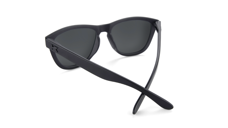 Premium Sports Sunglasses - Black on Black Polarized UV Protection for Running, Cycling & Outdoor Activities