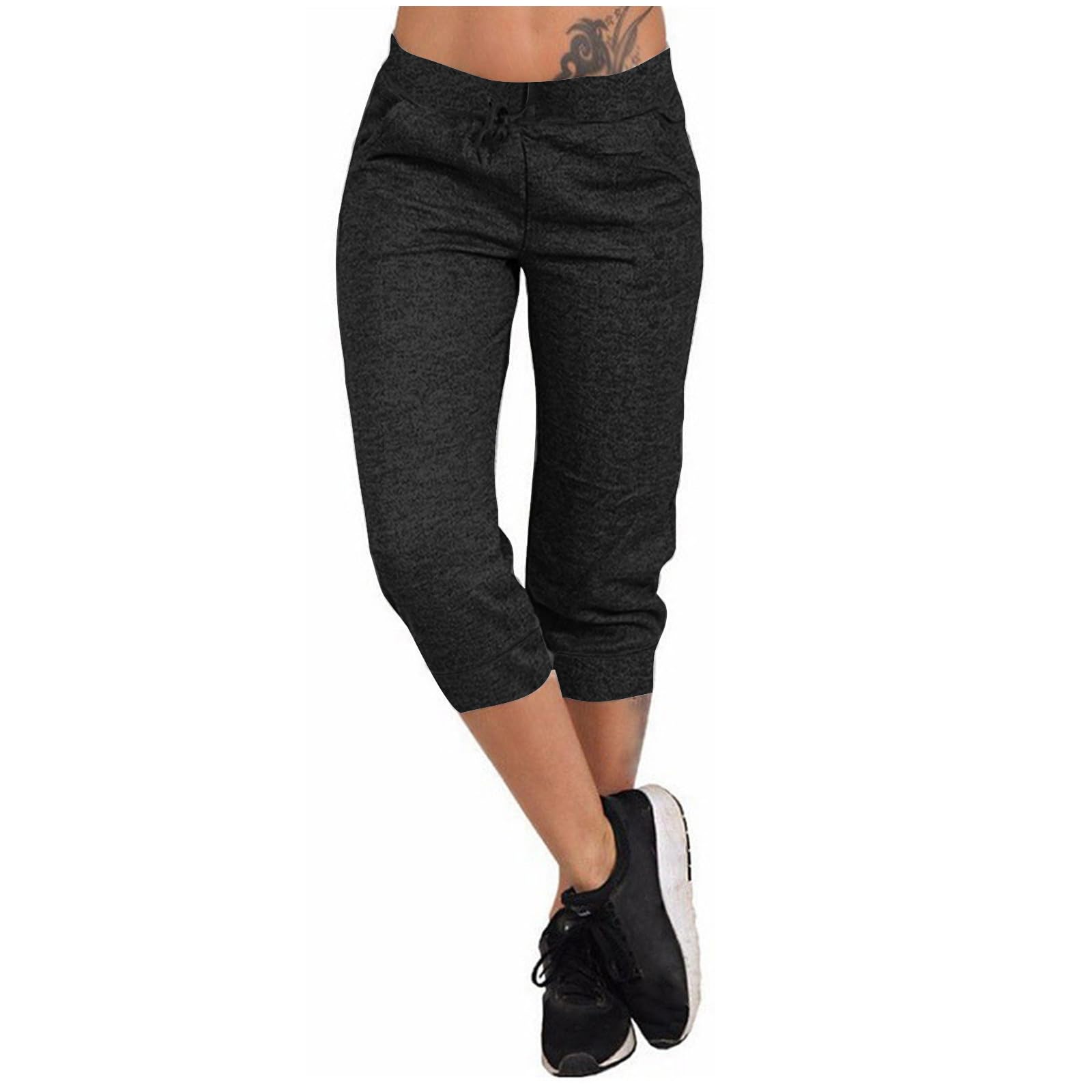 Wirziis Women's Summer Capri Pants - Elastic Waist with Drawstring, Lightweight Yoga Leggings, Cropped Cargo Pants for Travel & Hiking | Perfect for Yoga, Gym Workouts and Outdoor Adventures