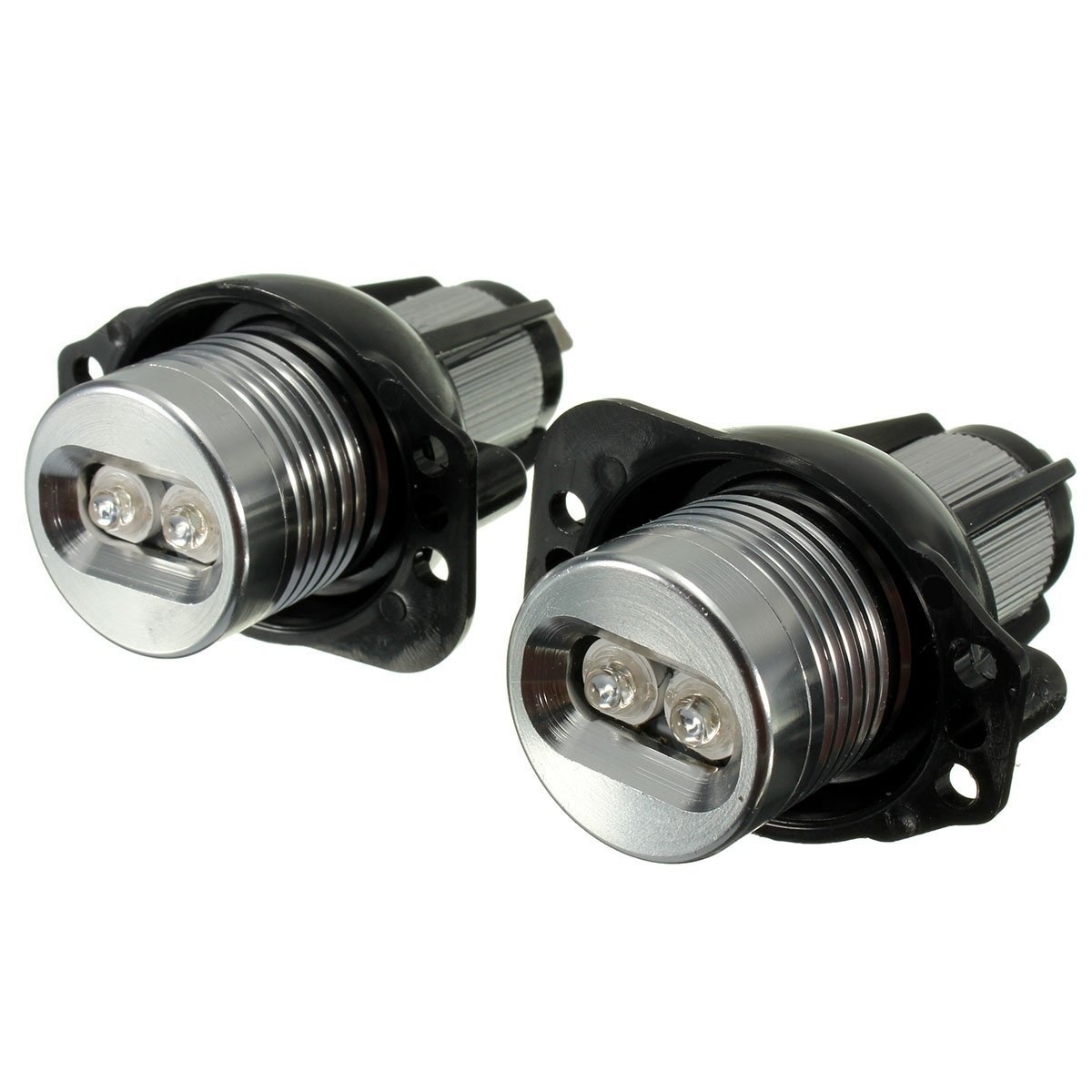 KATUR 2X 12V LED Angel Eyes Halo Rings Headlight Bulb - Red HID Replacement Lamp for BMW E90 E91 | DRL Daytime Running Lights & Night Driving Enhancement