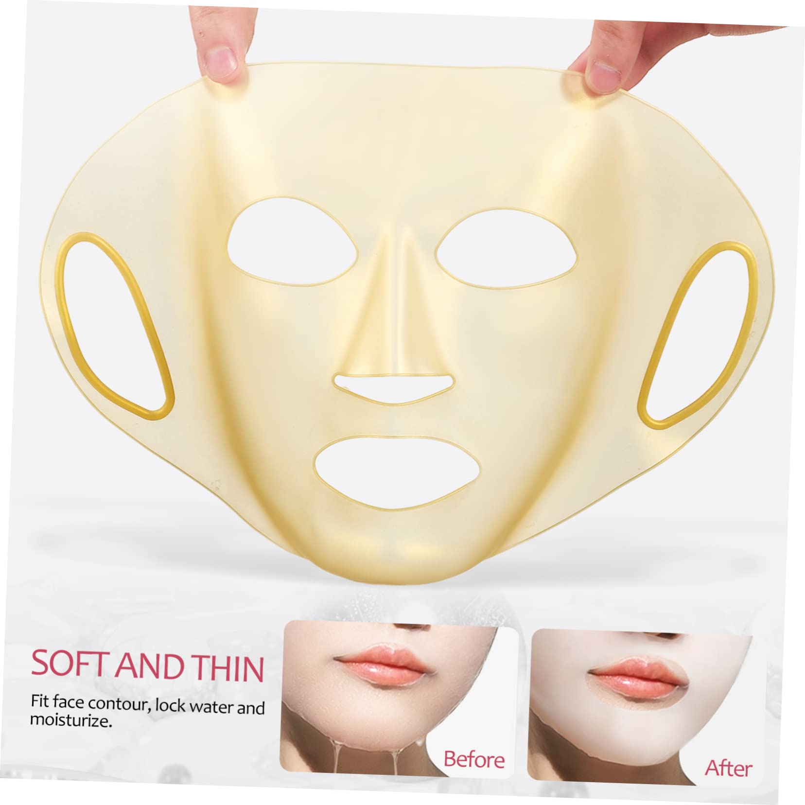 Baluue Reusable Silicone Sheet Mask Cover - 3D Face Mask Applicator for Moisturizing & Beauty - Women's Skincare Accessory (Perfect for Spa, Skincare Routine & At-Home Facial Treatments)