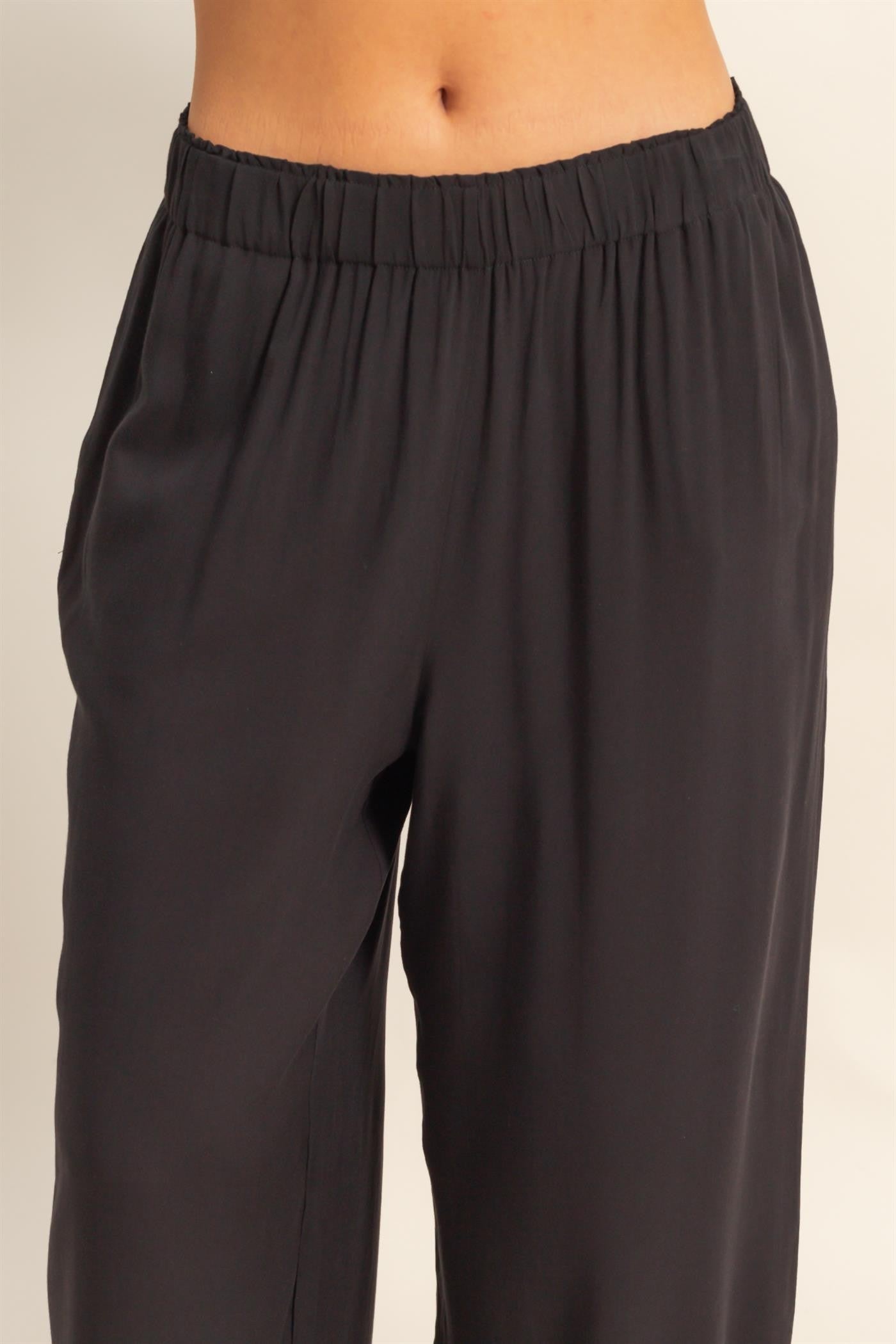 Flowy Wide Leg Pants for Women - High Waisted Linen Palazzo Pants - Comfortable Summer Lounge & Travel Pants for Beach, Yoga, and Casual Wear