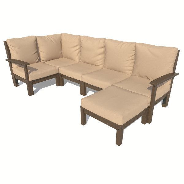 Custom 6-Piece Deep Seating Sectional Sofa Set with Ottoman - Perfect for Living Room, Family Room & Outdoor Patio Furniture
