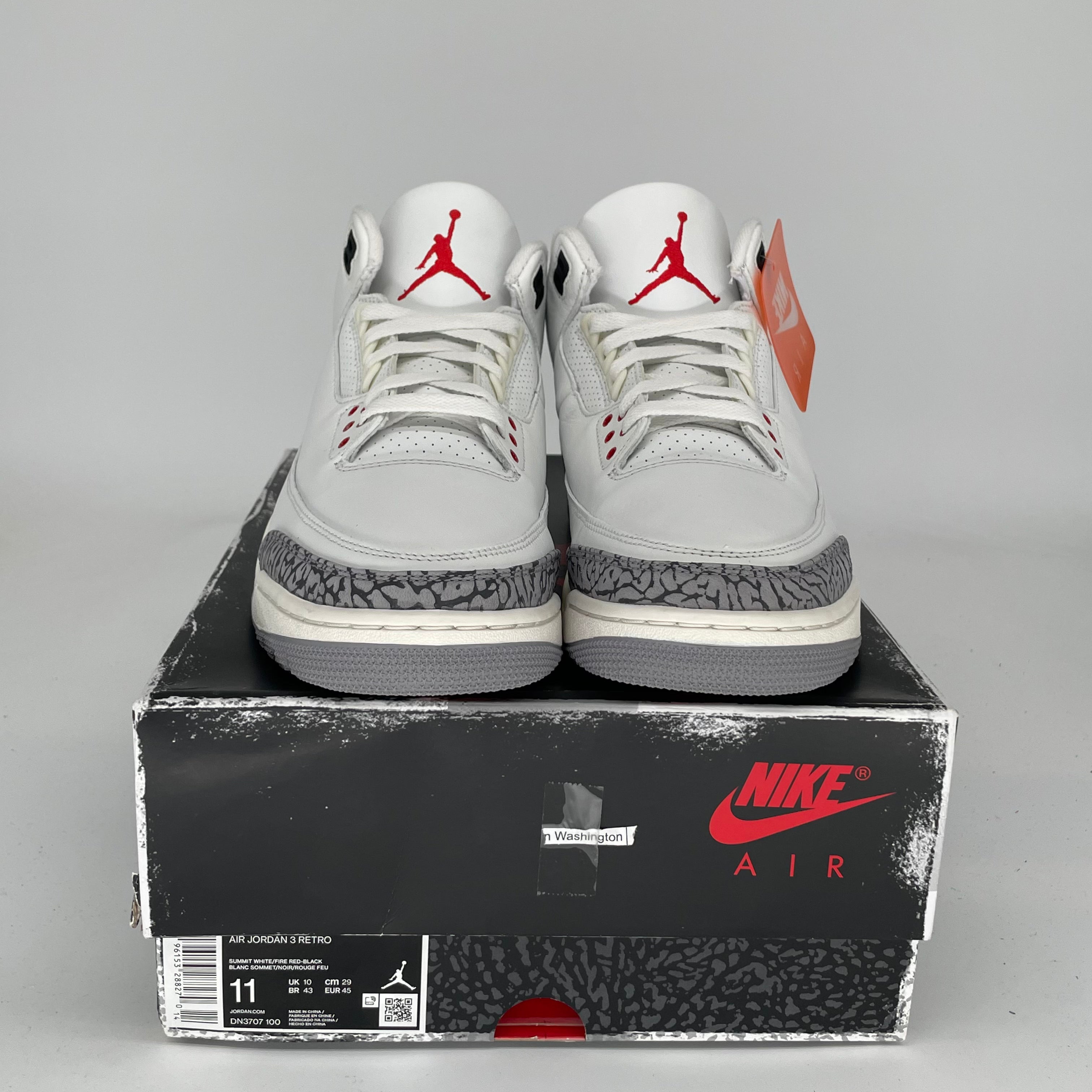 Original Air Jordan 3 White Cement Reimagined Basketball Shoes - Men's Size 11 (DN3707-100) - Retro Sneakers for Streetwear & Casual Outfits