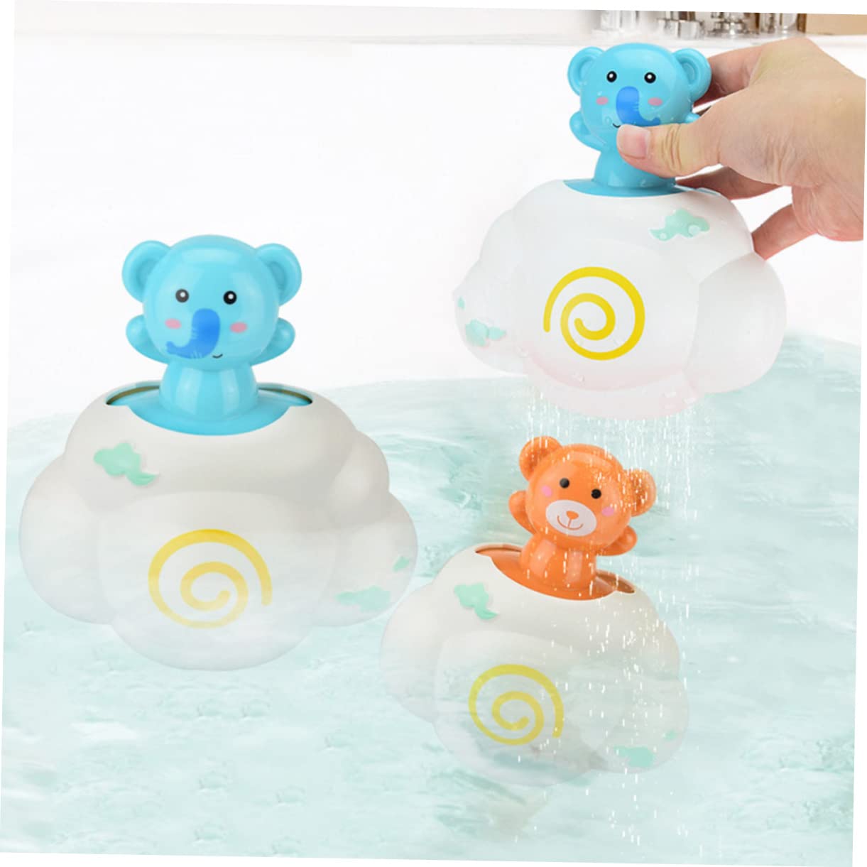 VICASKY 6-Piece Bathtub Toys Set with Shower Sprinkler & Adjustable Shower Head - Fun Bath Time for Kids, Baby Bath Accessories for Toddlers - Perfect for Home, Nursery, Daycare & Pool Play