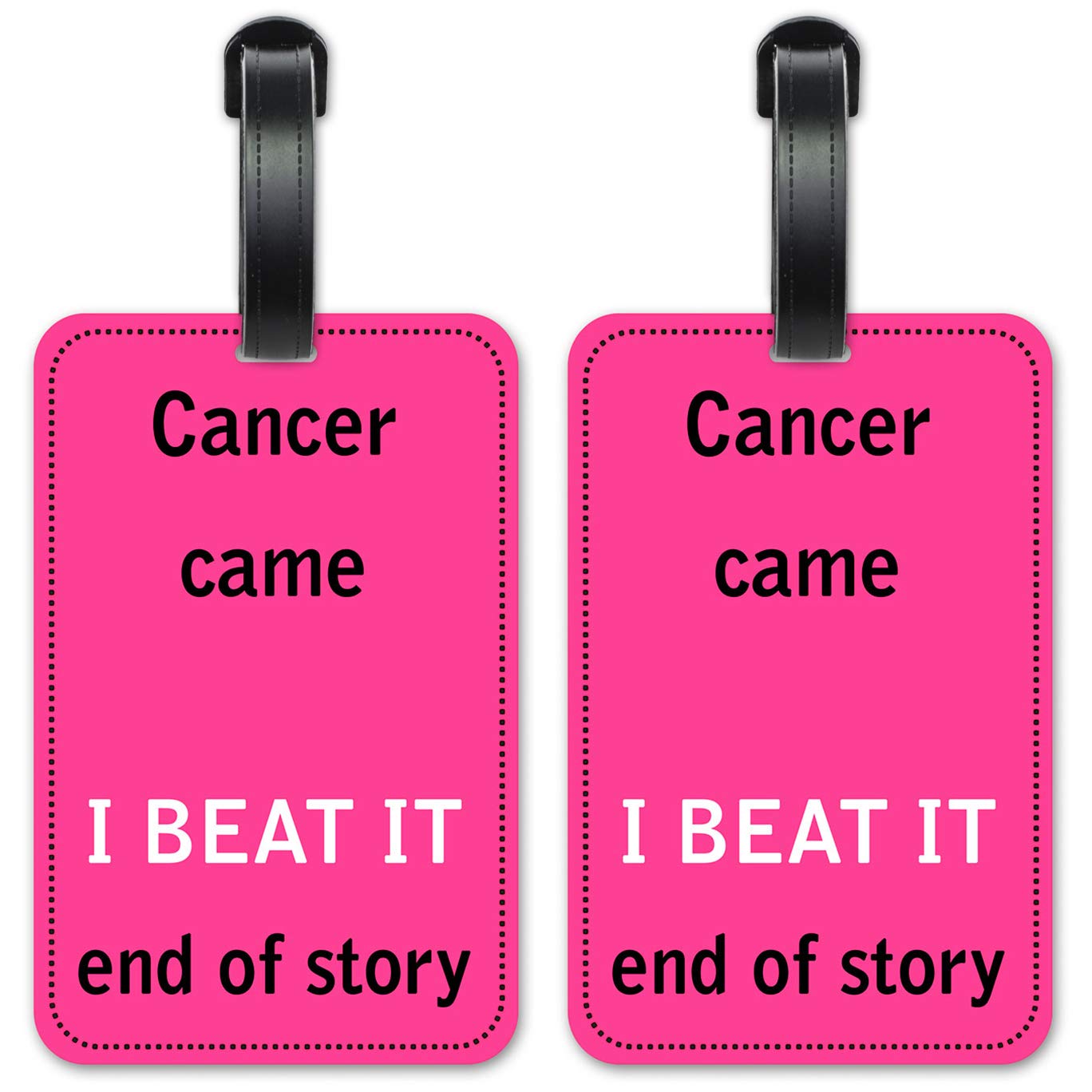 Cancer Survivor Luggage Tags - Set of 2 Durable Suitcase ID Cards for Travel Identification | Perfect for Airports, Cruises & Checked Baggage