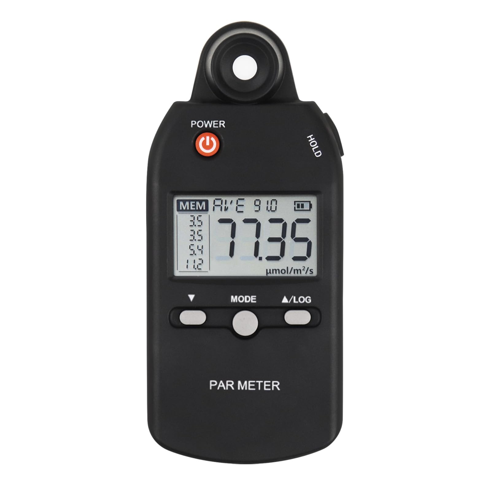 High Precision PAR Meter for LED Grow Lights - Quantum Sensor PPFD Tester (400-700nm) with Lux Measurement | Ideal for Measuring Plant Photosynthetic Activity in Indoor Gardens & Hydroponic Systems