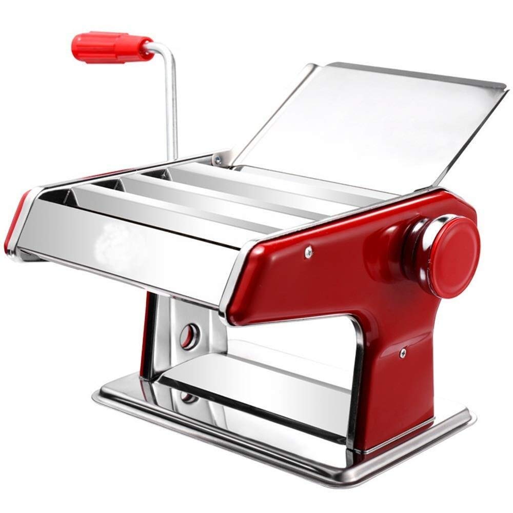 Premium Stainless Steel Hand Crank Pasta Maker Machine - Adjustable Thickness Noodle Roller for Homemade Spaghetti, Lasagna & Dumplings | Perfect for Italian Cuisine, Family Cooking & Restaurant Use