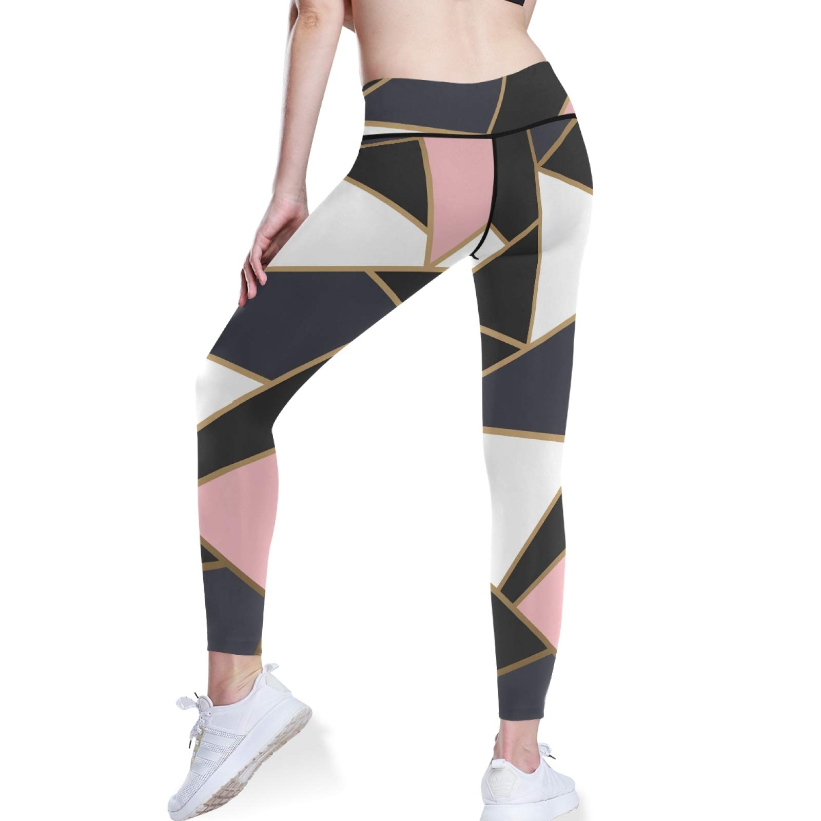 Stretchy High Waist Yoga Pants - Women's Tummy Control Leggings with Pockets for Workout & Running