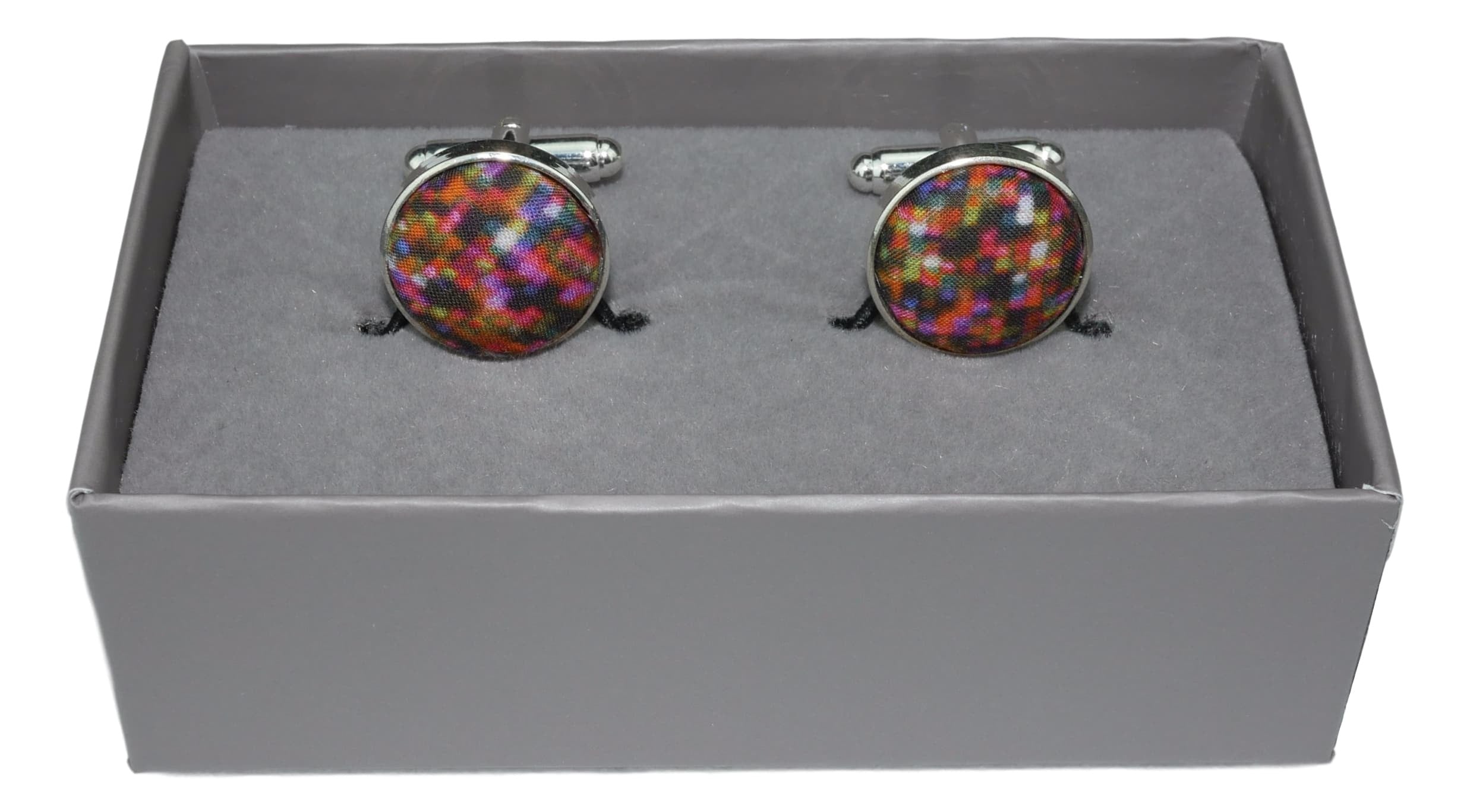 Stylish Pixel Fabric Cufflinks for Men - Elegant Dress Shirt Accessories for Weddings, Business & Formal Events