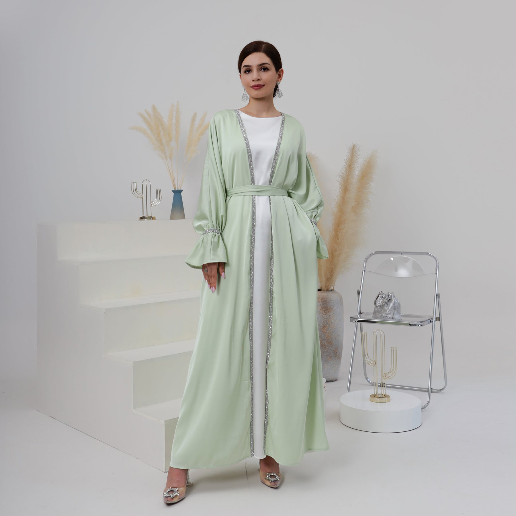 Aria 3-Piece Set in Mint Green - Soft and Comfortable Home Decor for Living Room, Bedroom, or Office