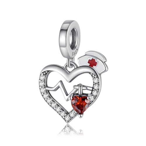 Red Love ECG Heart Dangle