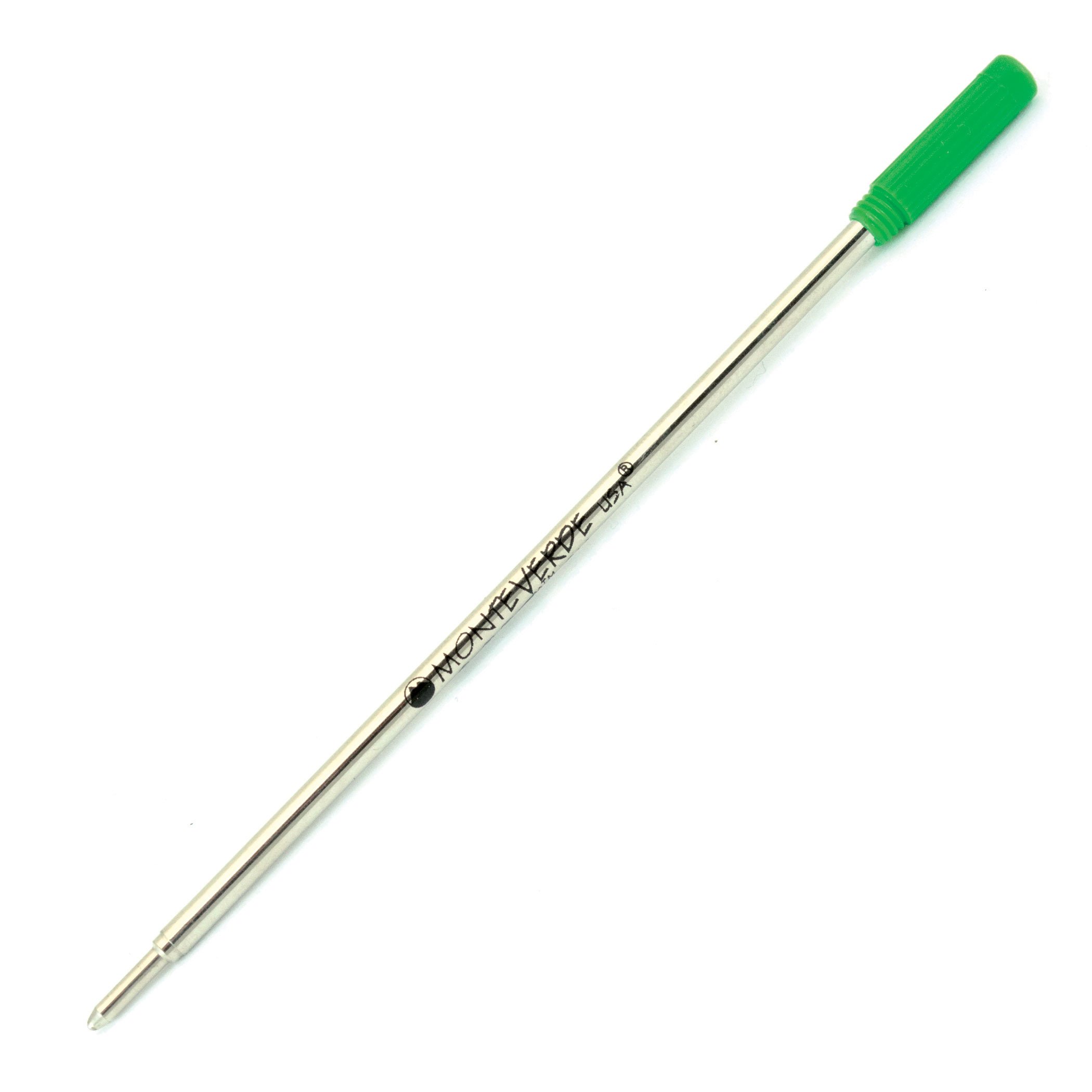 Monteverde C134GN Ballpoint Refill - Medium Green Ink - 50 Pack - Compatible with Cross Ballpoint Pens - Perfect for Office, School & Everyday Writing Needs