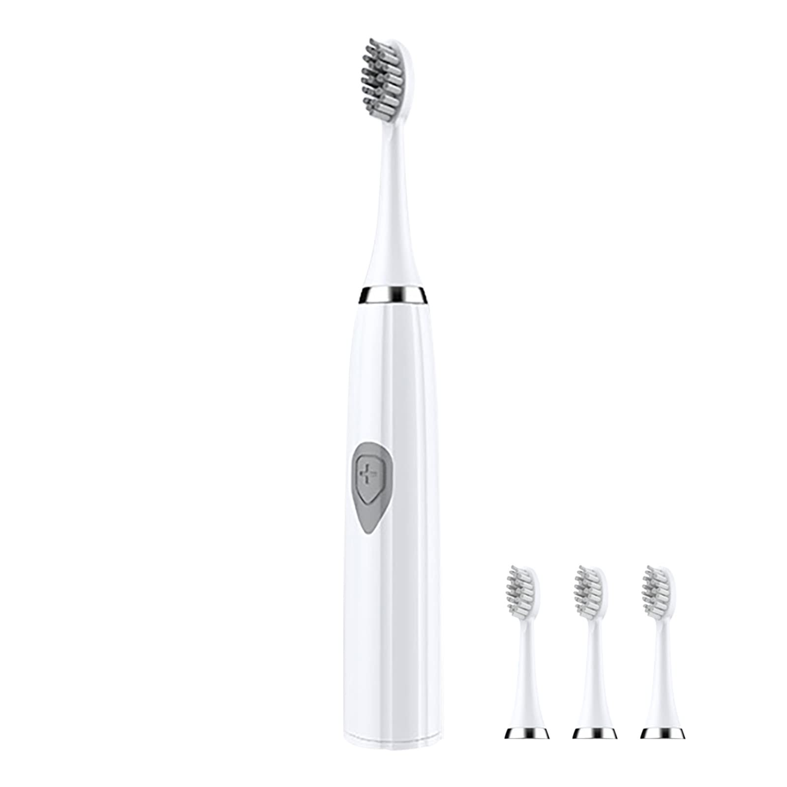 Sonic Electric Toothbrush for Adults & Kids - 3 Replaceable Brush Heads, IPX7 Waterproof, Deep Cleaning & Fresh Breath - Perfect for Travel & Daily Oral Care (White, One Size)
