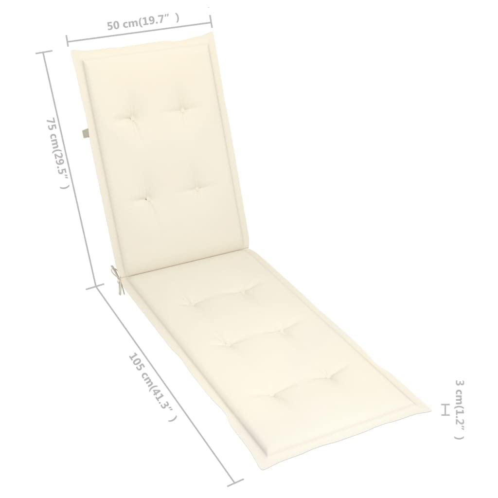 Premium Outdoor Deck Chair Cushion - 29.5