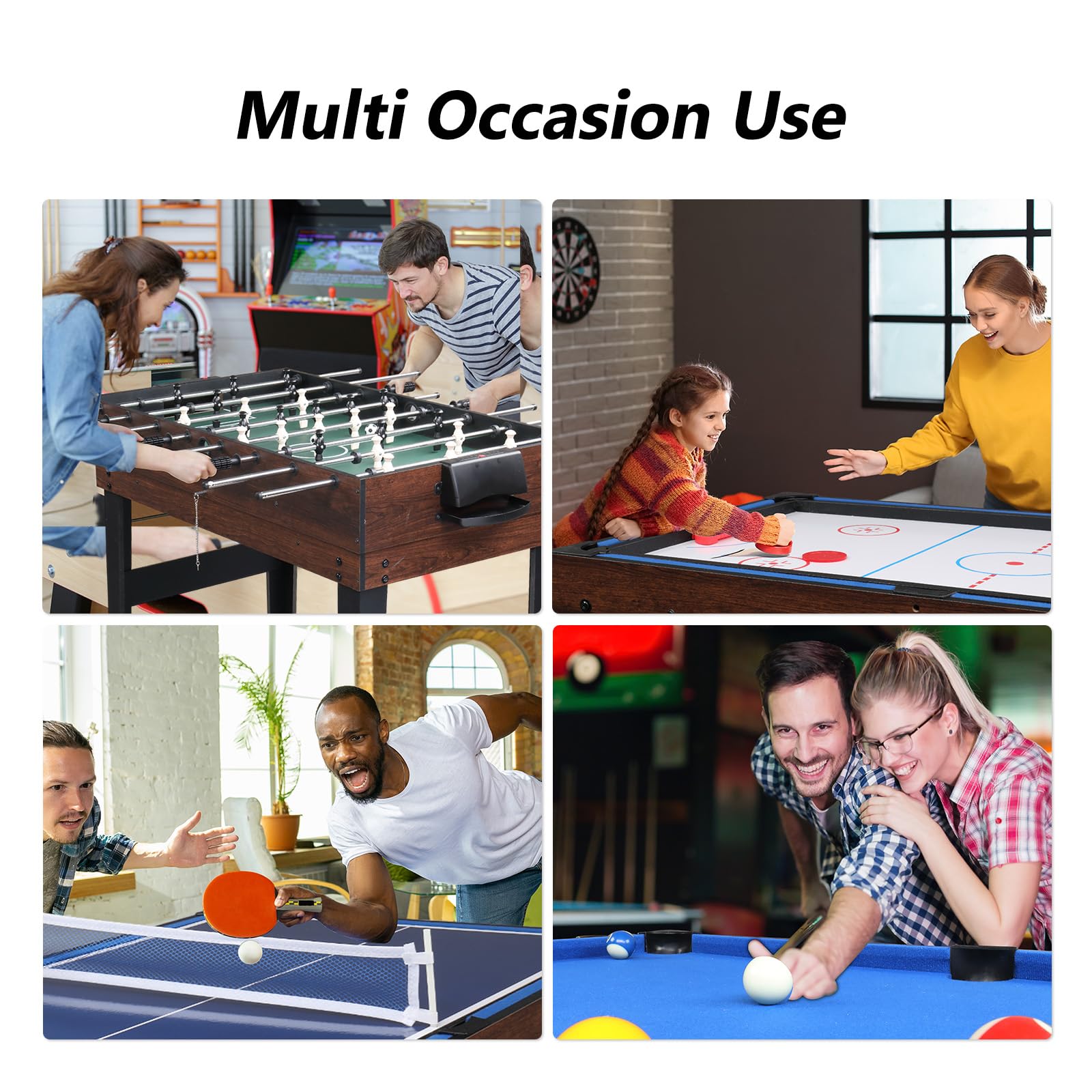PEXMOR 10-in-1 Multi Game Table for Adults - 48