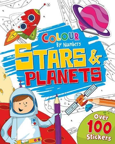 Color by Number Stars and Planets Coloring Book for Adults & Kids - Relaxing Space-Themed Art Activity for Stress Relief & Creativity