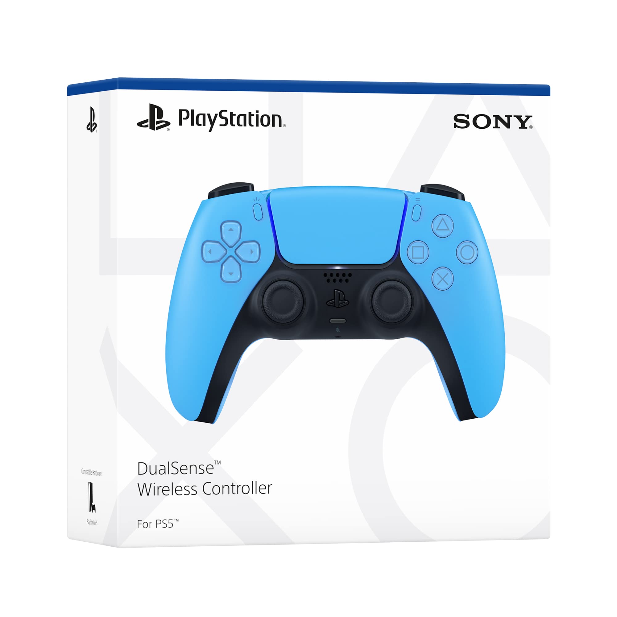 Sony PlayStation 5 DualSense Wireless Controller - Starlight Blue (Renewed) | Compatible with PS5 Console | Perfect for Gaming, Streaming & Virtual Reality