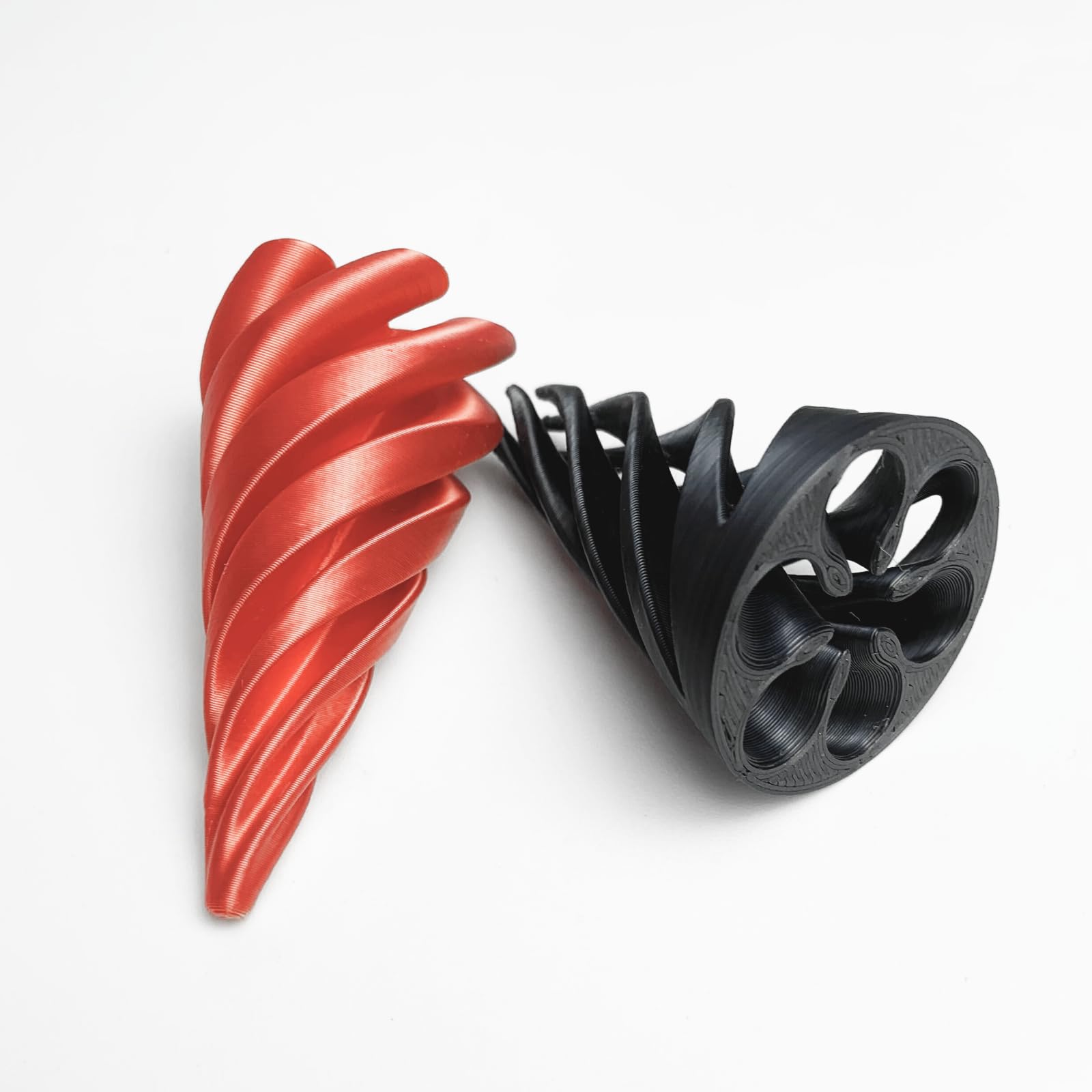 3D Printed Impossible Pyramid Passthrough Sculpture - Spiral Cone Fidget Toy for Stress Relief | Mini Vortex Thread Illusion Desk Decor | Unique Office Gift for Adults (Perfect for Anxiety Relief, Focus Aid & Home/Office Decoration)