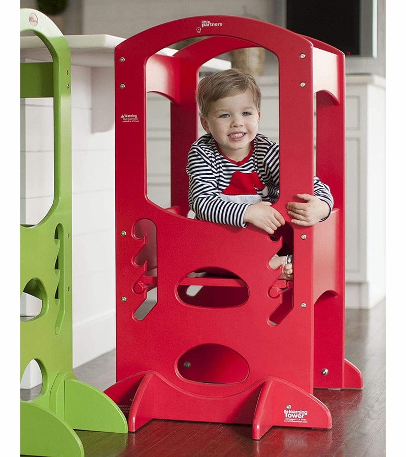 Little Partners The Original Learning Tower - Adjustable Toddler Step Stool for Kitchen, Baking & Learning - Safe & Sturdy Montessori Helper for Kids