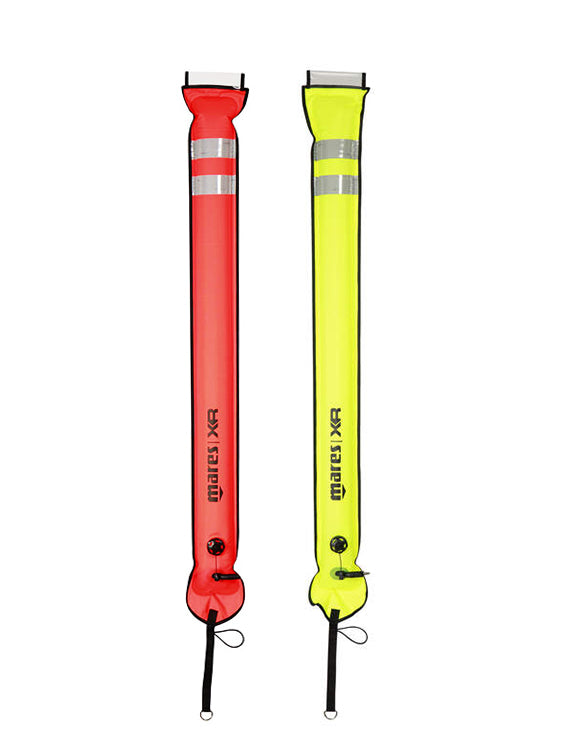 Mares XR 1.4m Surface Marker Buoy (SMB) - High Visibility Safety Tube for Scuba Diving & Snorkeling - Essential Dive Gear for Emergency Signaling & Surface Marking