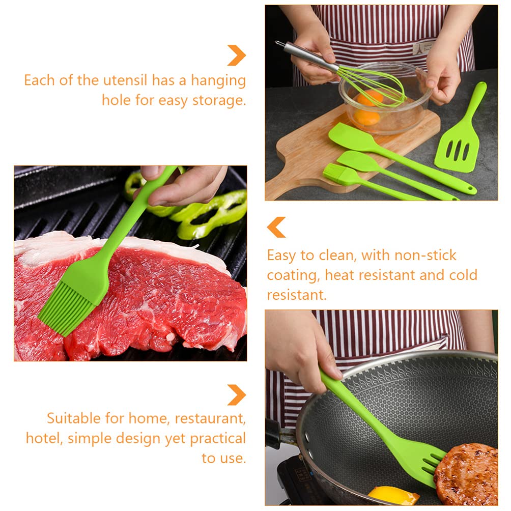 DOITOOL 5-Piece Non-Stick Silicone Kitchen Utensil Set - Baking Spatula, Rubber Cookware Tools, Mini Scraper for Cake, Pizza & Cooking - Perfect for Home Bakers & Professional Chefs