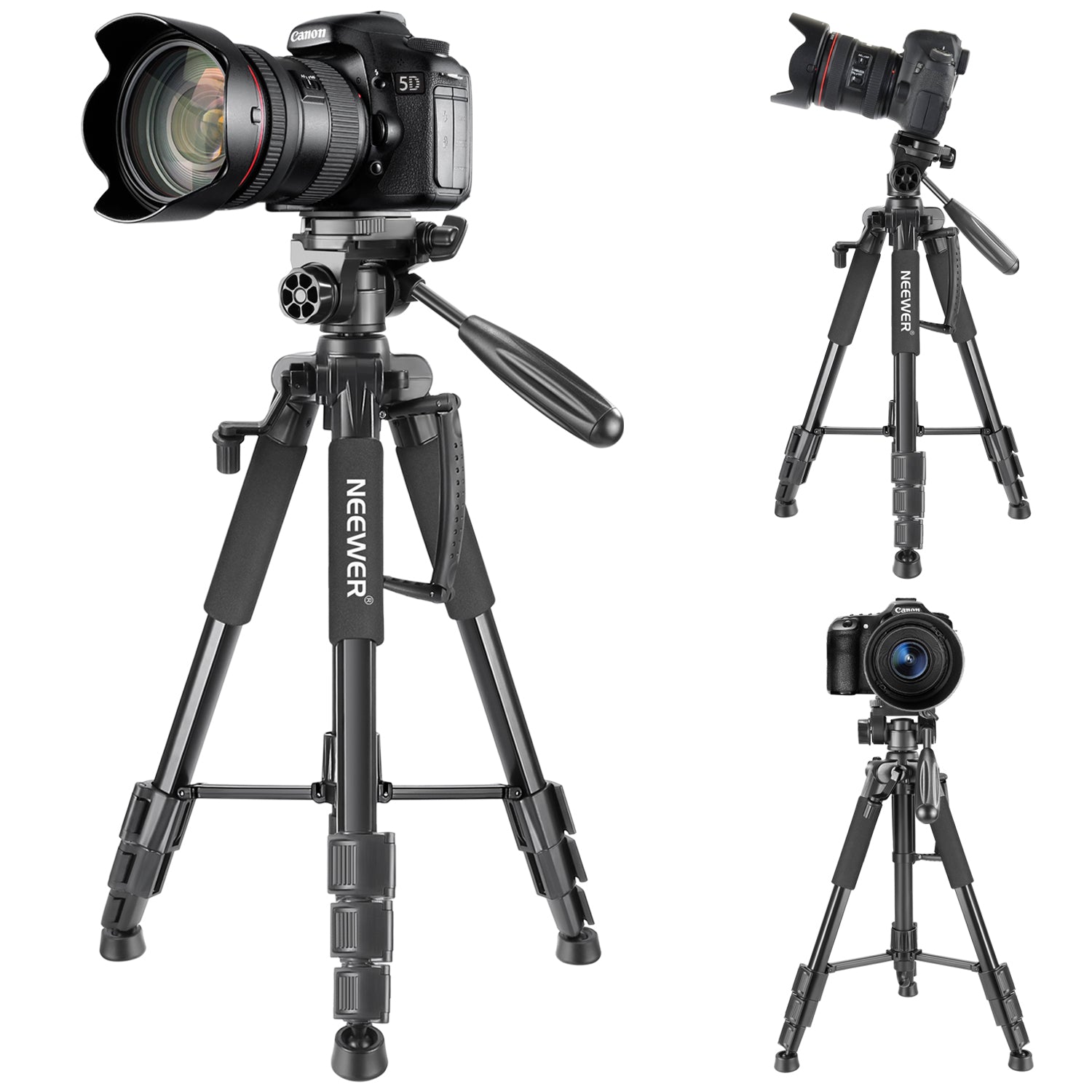 NEEWER SAB234 56-Inch Lightweight Aluminum Camera Tripod Stand with Carry Bag - Perfect for DSLR Photography, Video Shooting, Travel & Outdoor Adventures