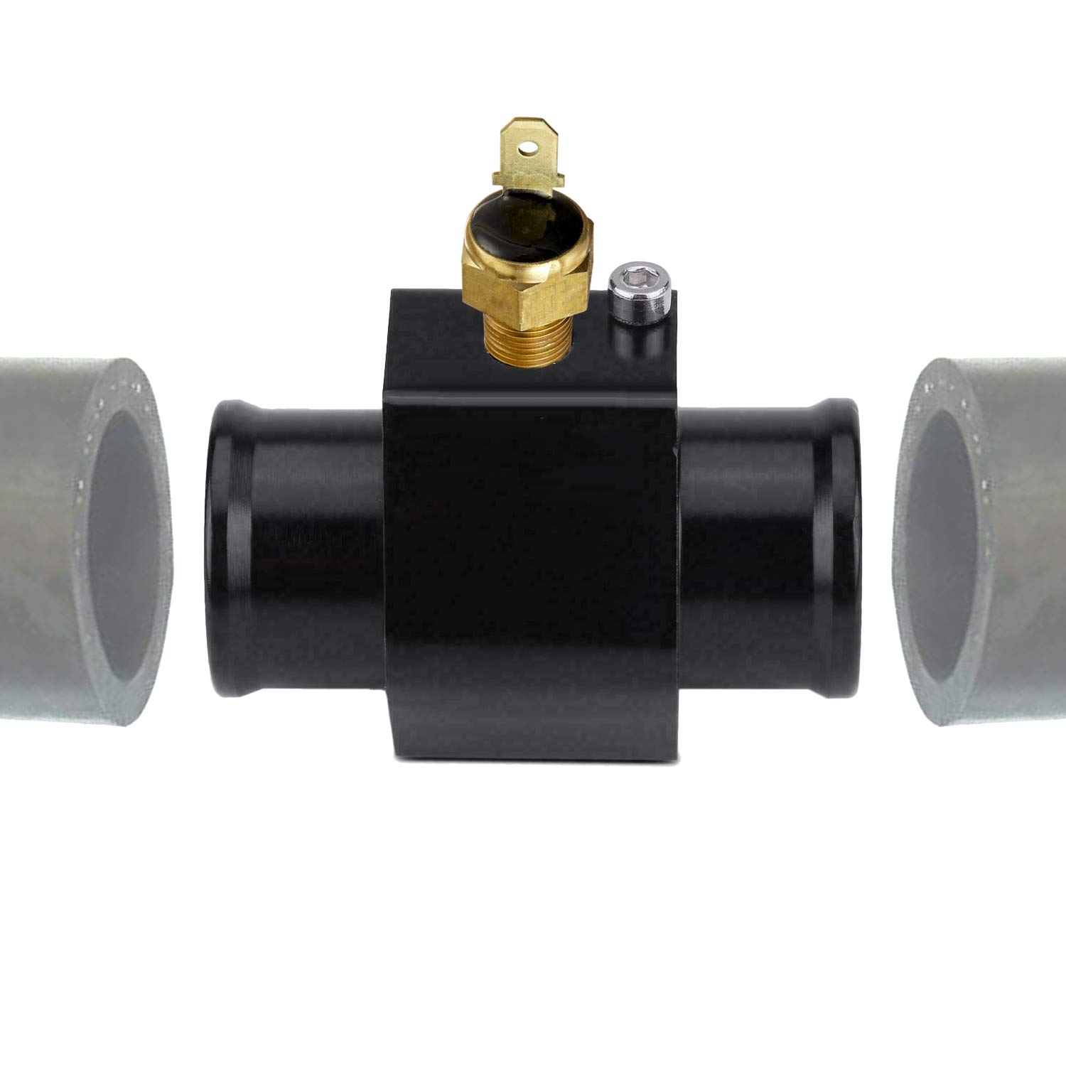 High-Performance Automotive Engine Radiator Transmission Oil Cooler Kit with In-Hose Line Adapter, Thermostat Sensor & Electric Cooling Fan (170°F On/155°F Off, 34mm) - Perfect for Engine Cooling System Upgrades & Performance Vehicle Maintenance