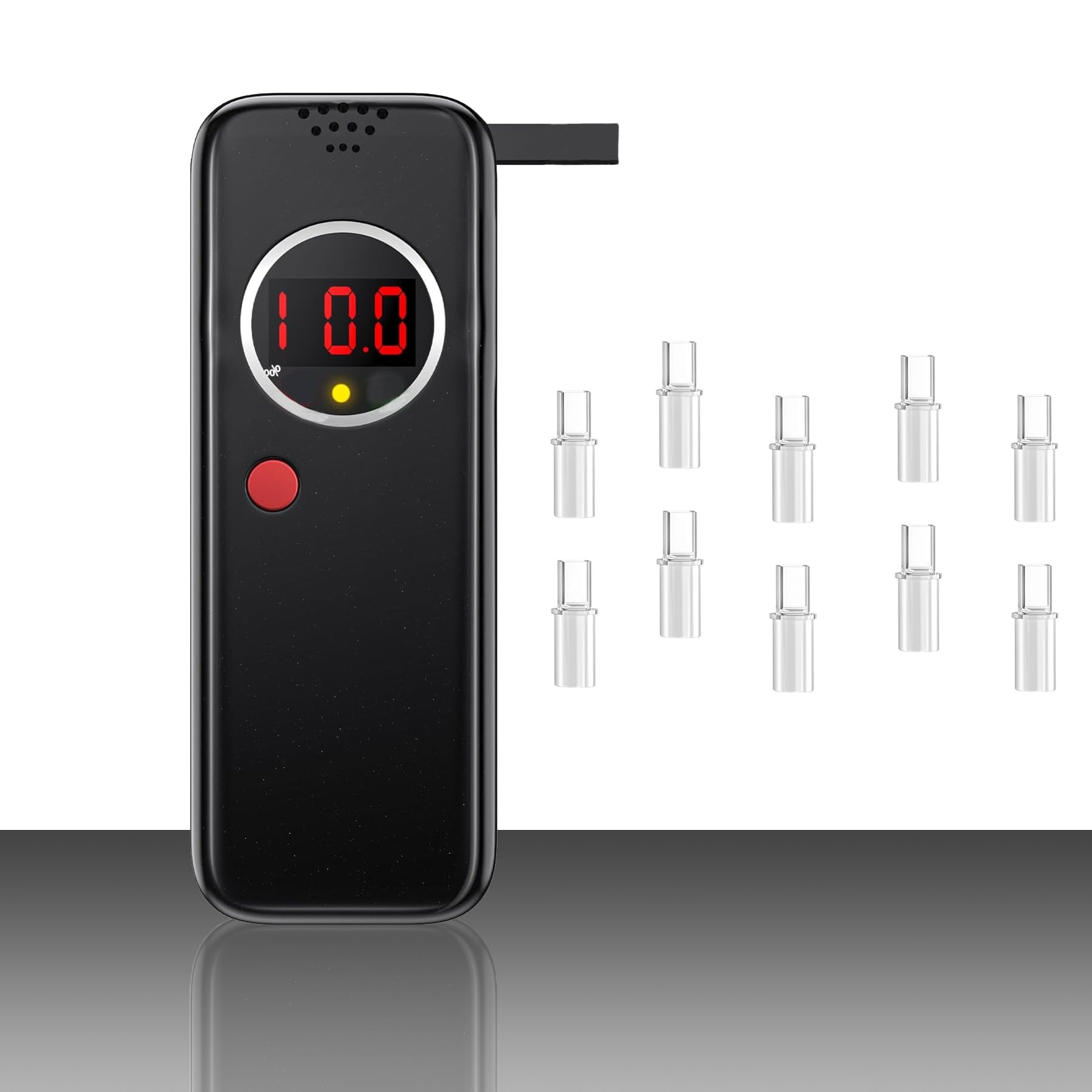 Professional Portable Alcohol Breathalyzer Tester - High Accuracy Personal Breath Analyzer for Home, Workplace & Road Safety (Black)