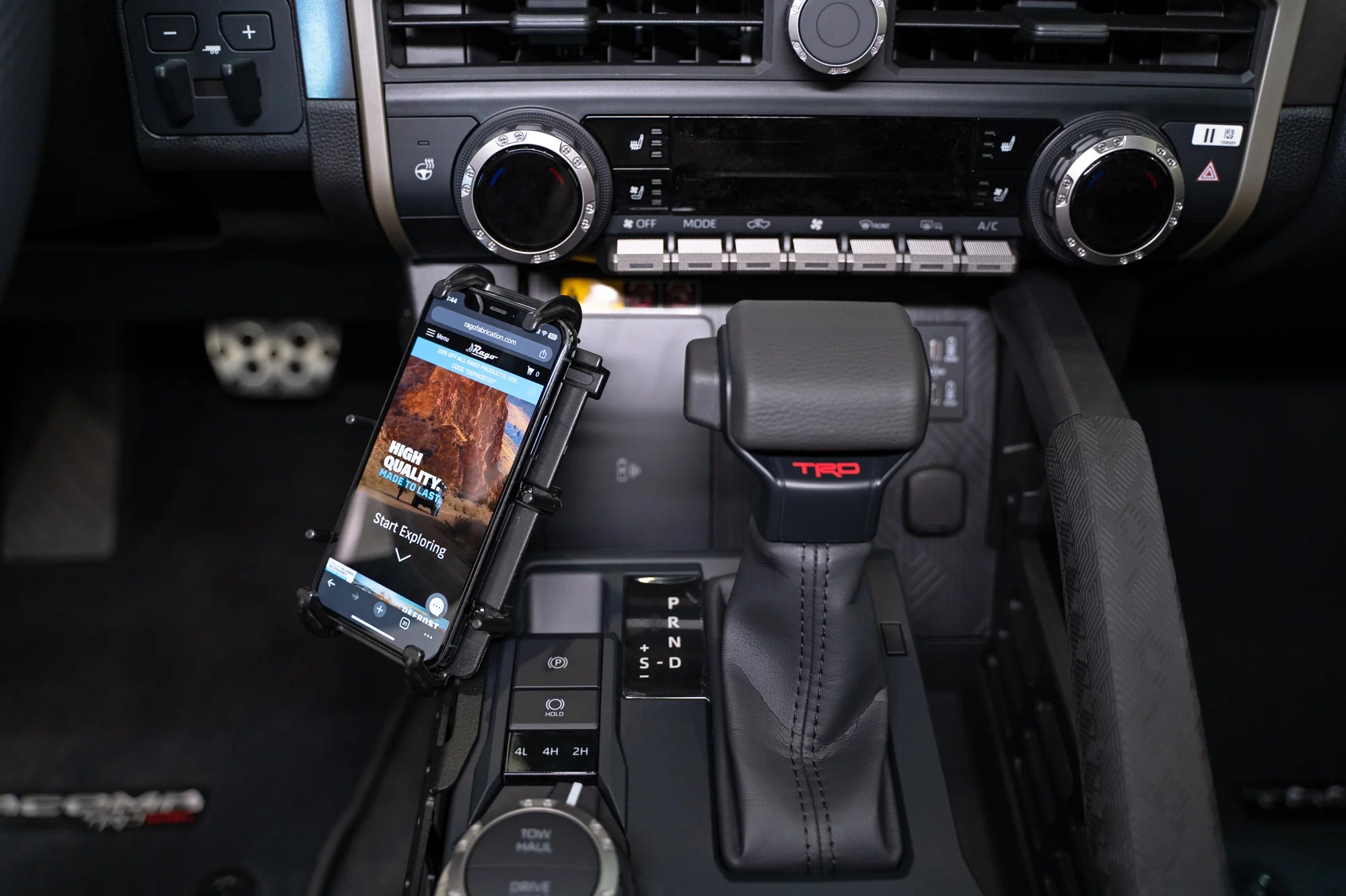 2025+ Toyota 4Runner Center Console MOLLE Panels by Rago Fabrication - Durable Vehicle Storage Organizer for Off-Road Gear & Tactical Equipment | Perfect for Camping, Overlanding & Outdoor Adventures