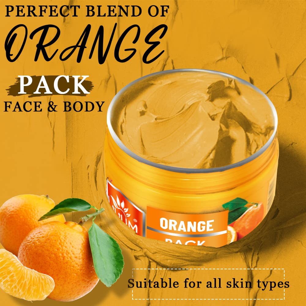 Lilium Orange Face Pack 250g - Natural Extract Enriched Brightening & Glowing Skin Care | Perfect for Daily Skincare Routine & Spa Treatments