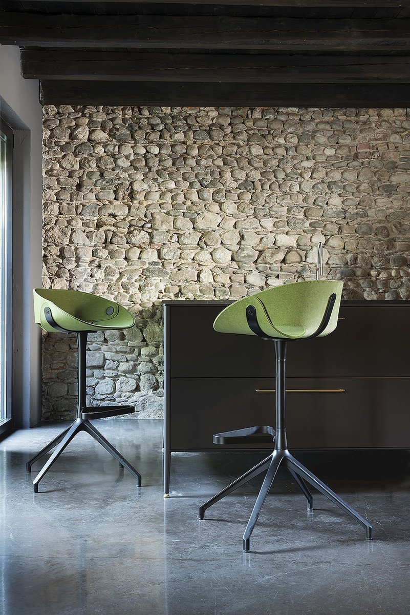 Tonon Flat Stool - Modern Minimalist Stool for Home, Office & Outdoor Use - Lightweight & Durable Stool for Dining, Bar, Kitchen & Patio