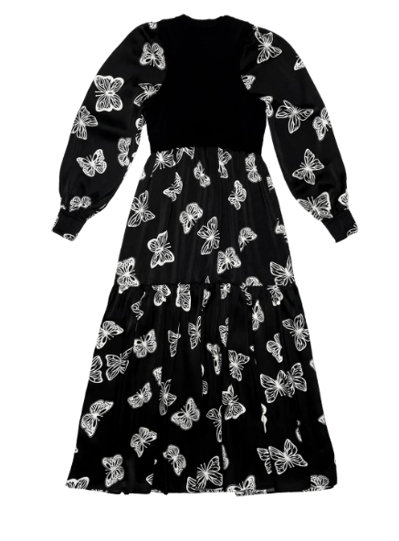ELLE OH ELLE Audrey Dress for Women - Flowy Midi Dress with Short Sleeves (XS to XXL) | Perfect for Summer Outfits, Beach Vacations & Casual Date Nights
