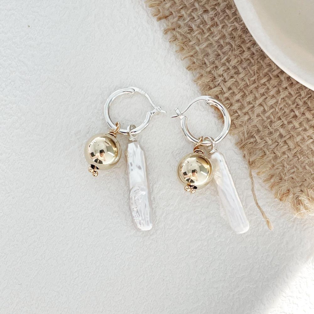 Elegant Baroque Pearl Drop Earrings for Women - Vintage Style Handmade Jewelry - Perfect for Weddings, Parties & Special Occasions