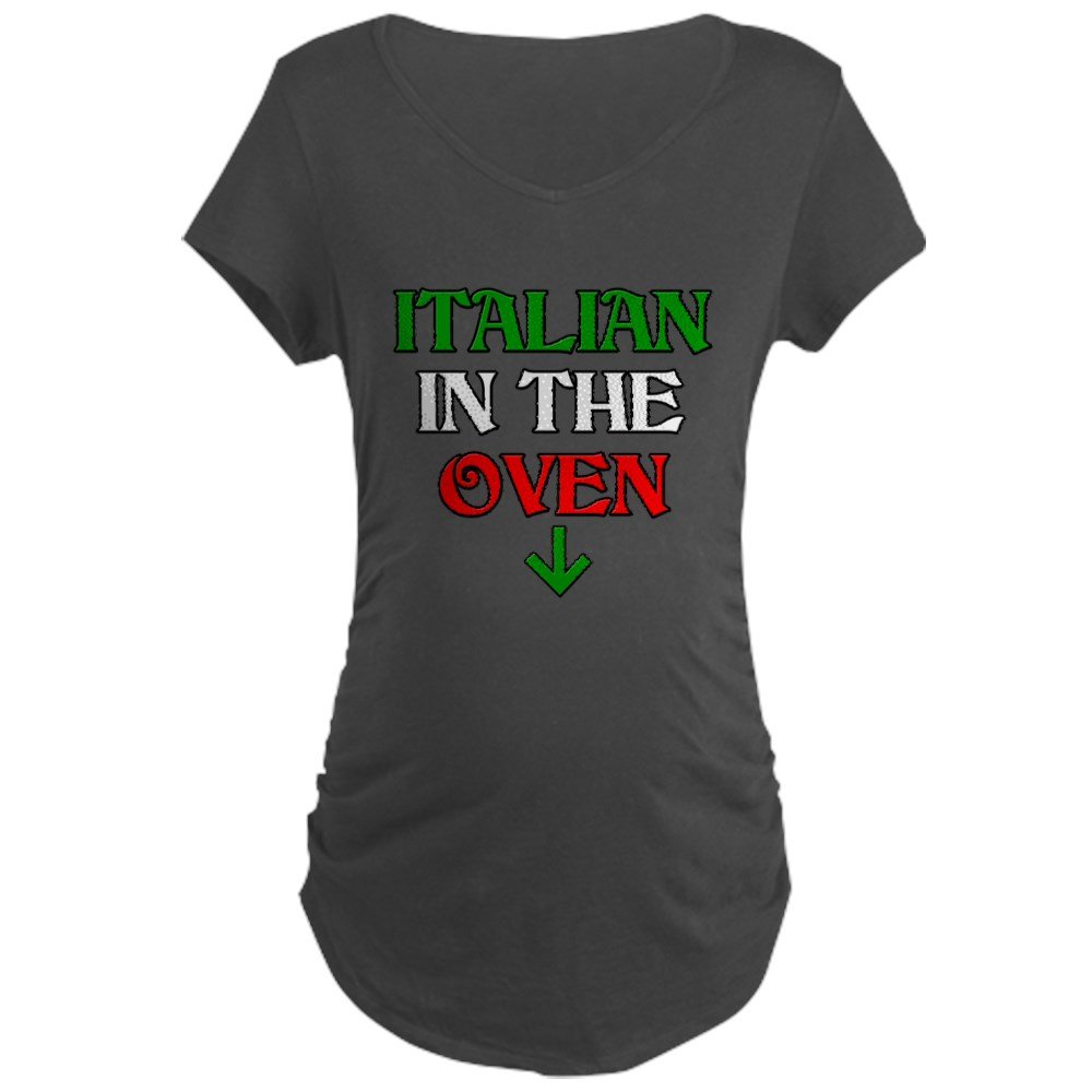 Italian in The Oven Maternity T-Shirt - Funny Pregnancy Dark Tee for Expecting Moms | Perfect for Baby Showers, Gender Reveals & Maternity Photos