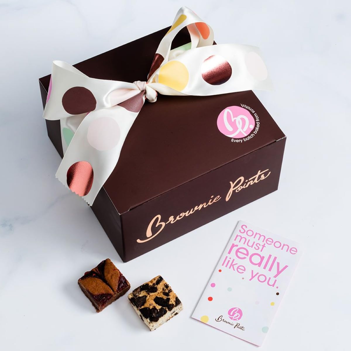 Gourmet Brownie Points Baby Brownies - 36 Individually Wrapped Fudge Chocolate Brownies | Fresh Baked from Scratch with Fine Ingredients | Perfect for Gift Boxes, Baskets & All Occasions | Delicious Sweet Dessert for Parties, Holidays & Corporate Gifts