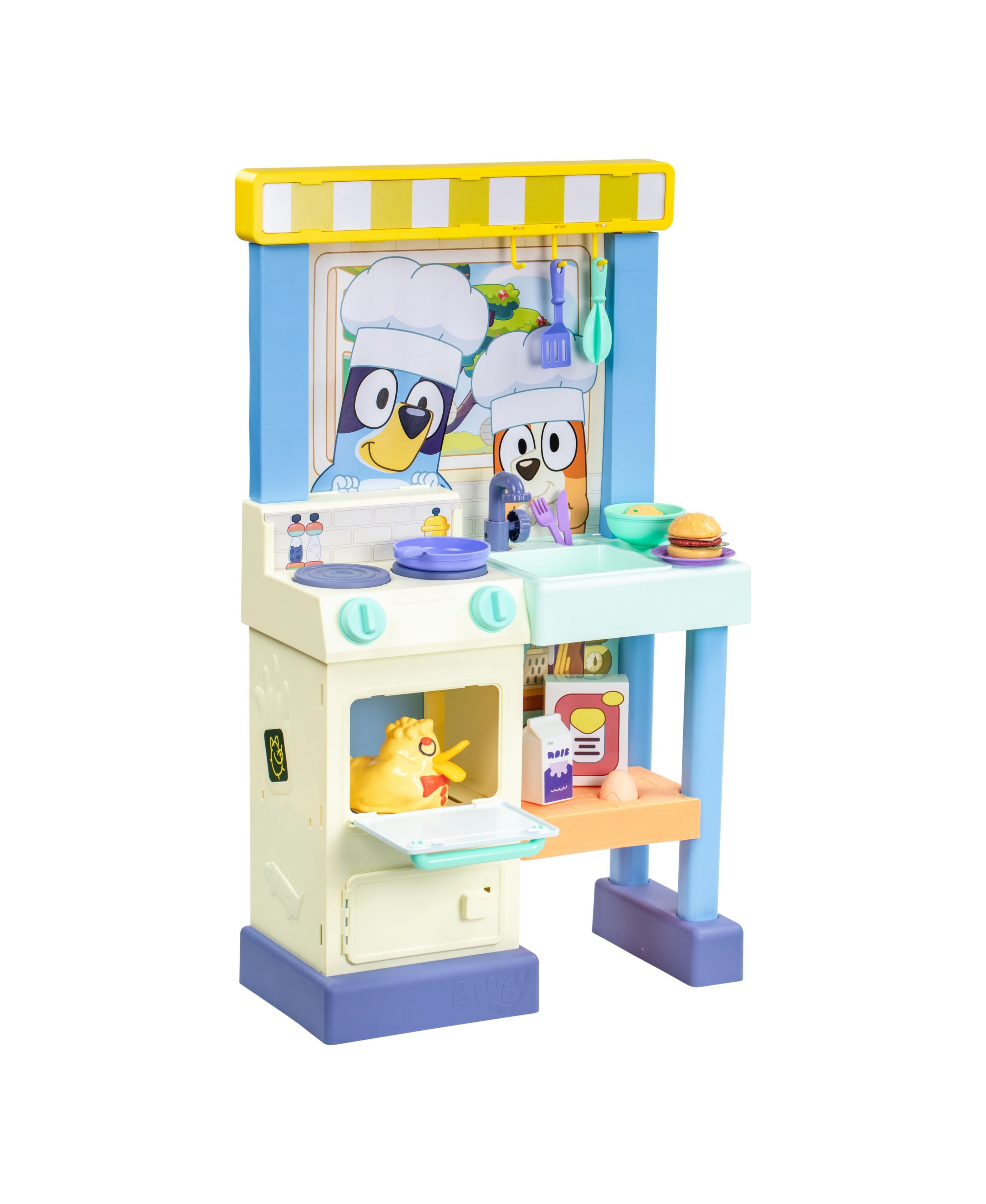 Bluey Deluxe Cook and Clean Kitchen Playset S11 - Interactive Pretend Play Toy for Kids Ages 3+ | Perfect for Imaginative Play, Birthday Gifts & Preschool Learning Activities