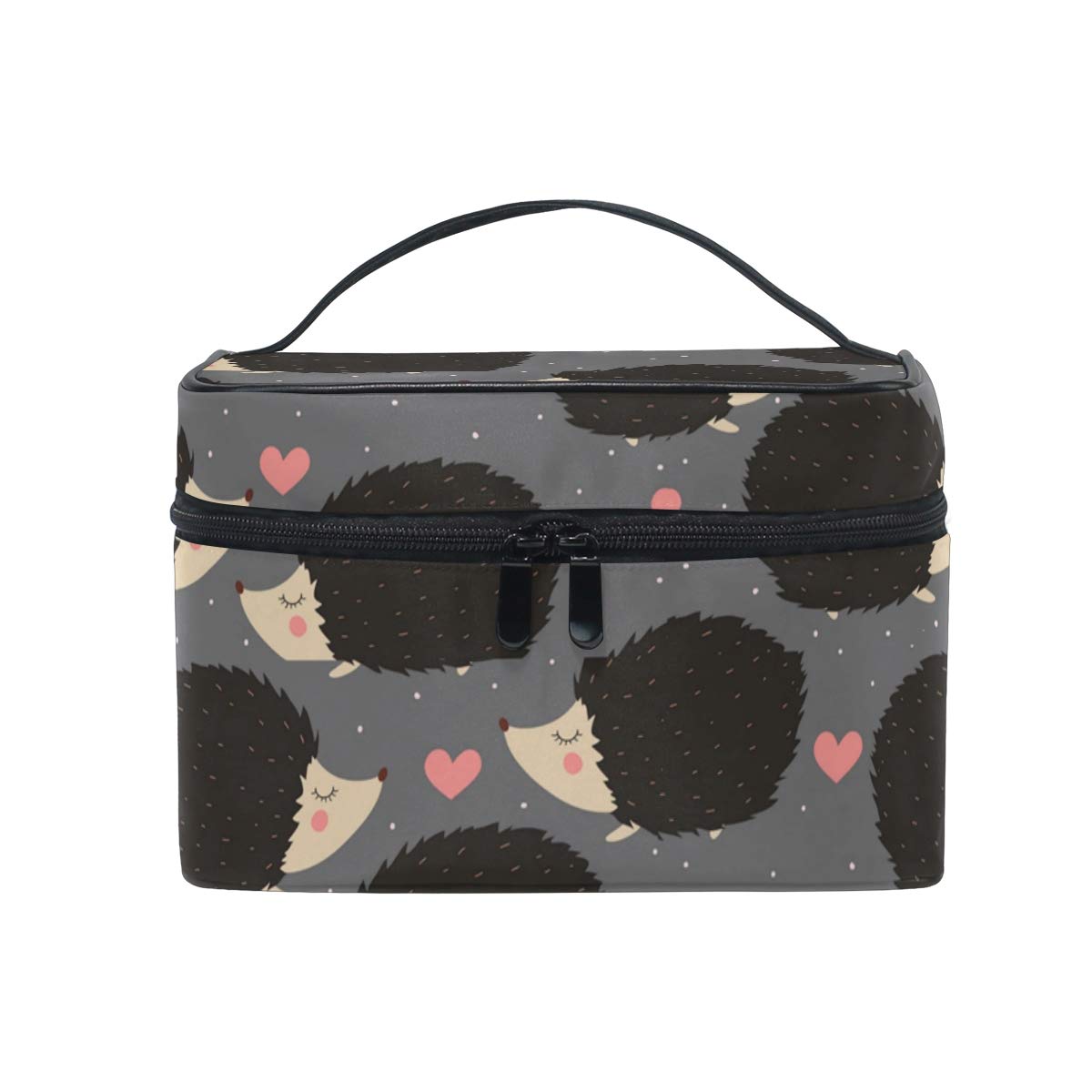 Cute Hedgehog Travel Makeup Bag - Waterproof Cosmetic Organizer with Zipper for Women & Girls | Perfect for Vacation, Gym, Daily Use & Gift Giving