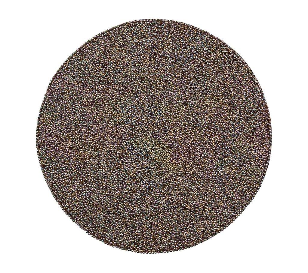 Premium Gunmetal & Multi Aurora Placemat Set of 4 - Waterproof & Heat-Resistant Dining Table Mats for Everyday Use, Dinner Parties & Home Decor