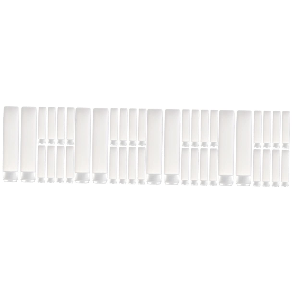 FOMIYES 40-Pack Silicone Travel Bottles Set - Leak-Proof Squeeze Bottles for Shampoo, Lotion, Toothpaste & Toiletries | Portable TSA Approved Containers for Air Travel, Gym, Camping & Vacation Essentials